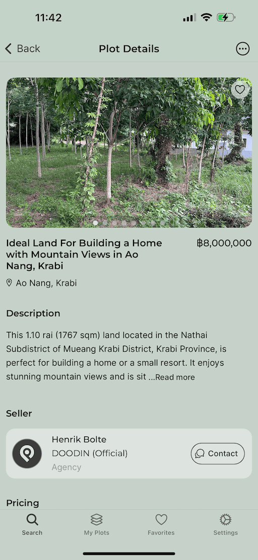 Property listing