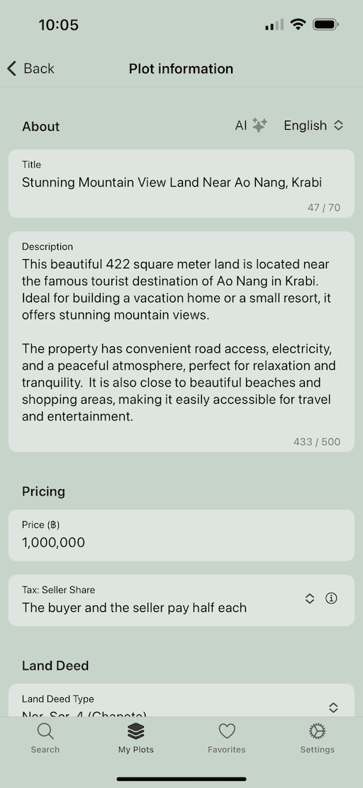 Plot description